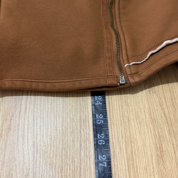 XCVI Hanford Moto Jacket Womens sz M Brown Asymmetrical chic western boho - Picture 7 of 9